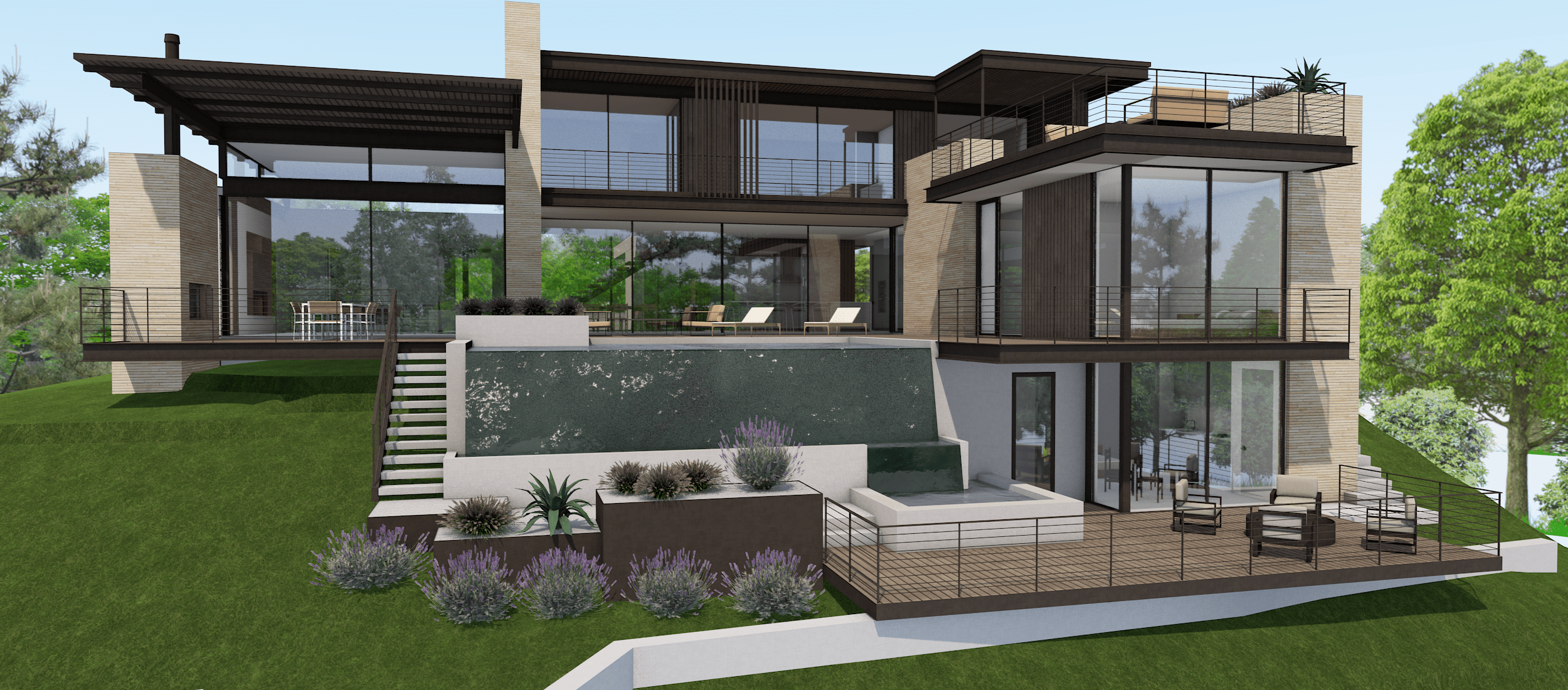Rendering of Glenview Home by Jay Corder Architect