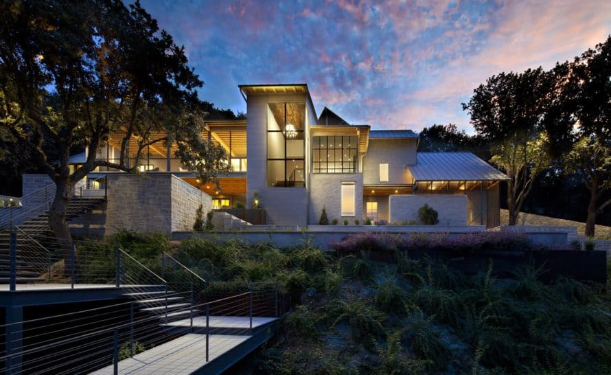 Exterior View of Horseshoe Bay Residence by Jay Corder Architect